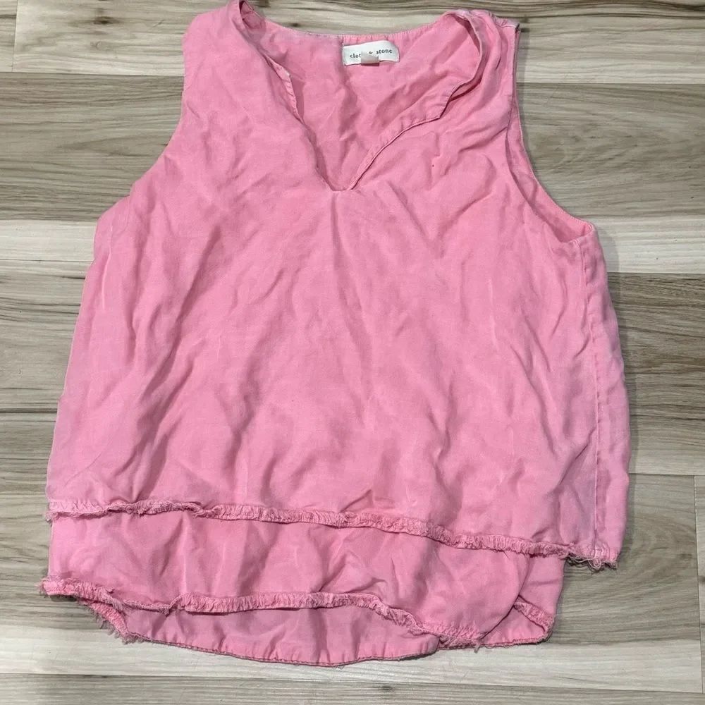 Anthropologie Pink Layer Sleeveless Top Women’s Small